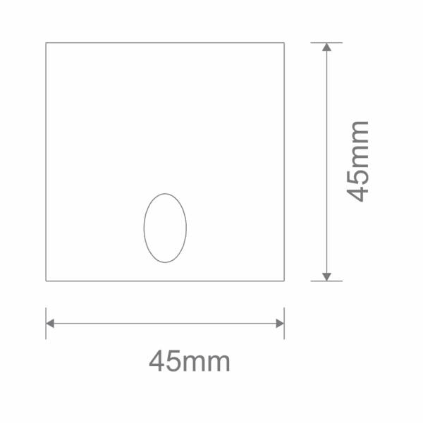 Aura 24V Square 3W LED TRIO IP20 Black Steplight
