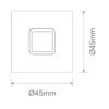 Aura 24V Square 3W LED TRIO IP20 Black Steplight