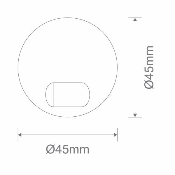 Aura 240V Round 3W LED TRIO IP20 Black Steplight