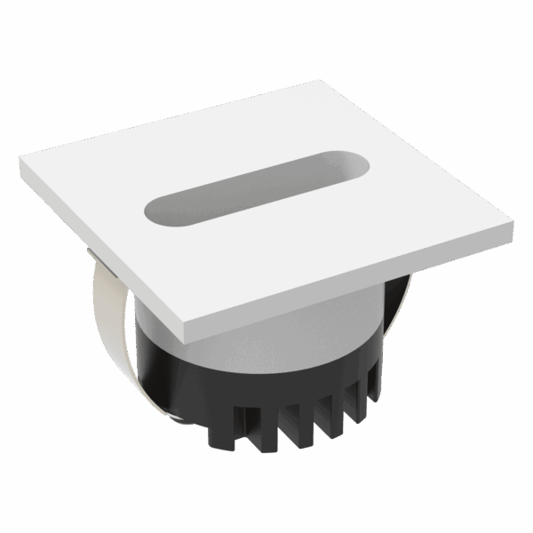 Aura 24V Square 3W LED TRIO IP20 White Steplight