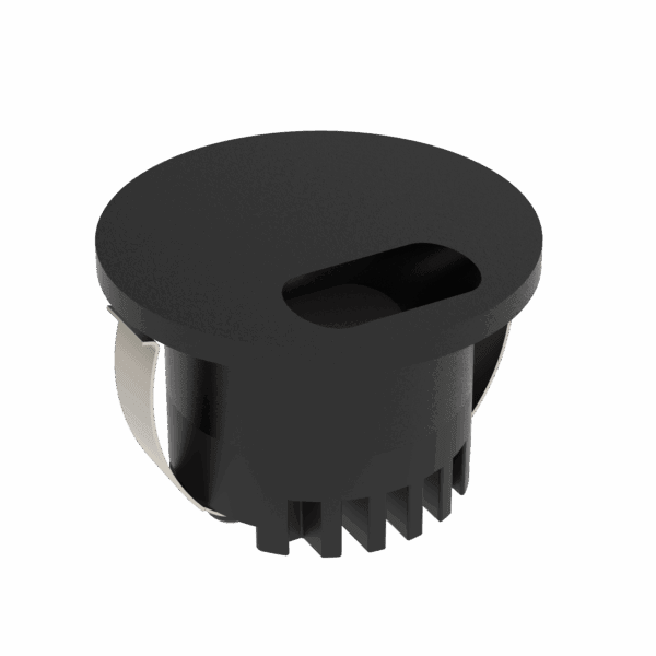Aura 240V Round 3W LED TRIO IP20 Black Steplight