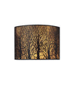 AUTUMN: Curved Aged Bronze With Amber Lining Interior Wall Light