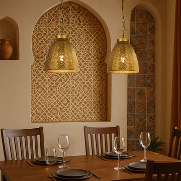 Aydin Antique Brass 28cm Pendant