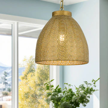 Aydin Antique Brass 35cm Pendant