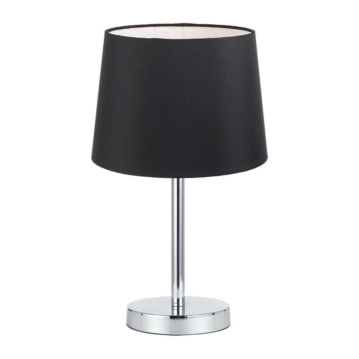 Adam Table Lamp in Chrome and Black Shade