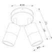 Anodized Titanium Exterior Double Adjustable - EXTDATA dimensions