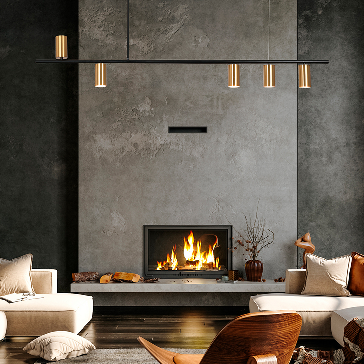 Delco 5 Light GU10 Pendant