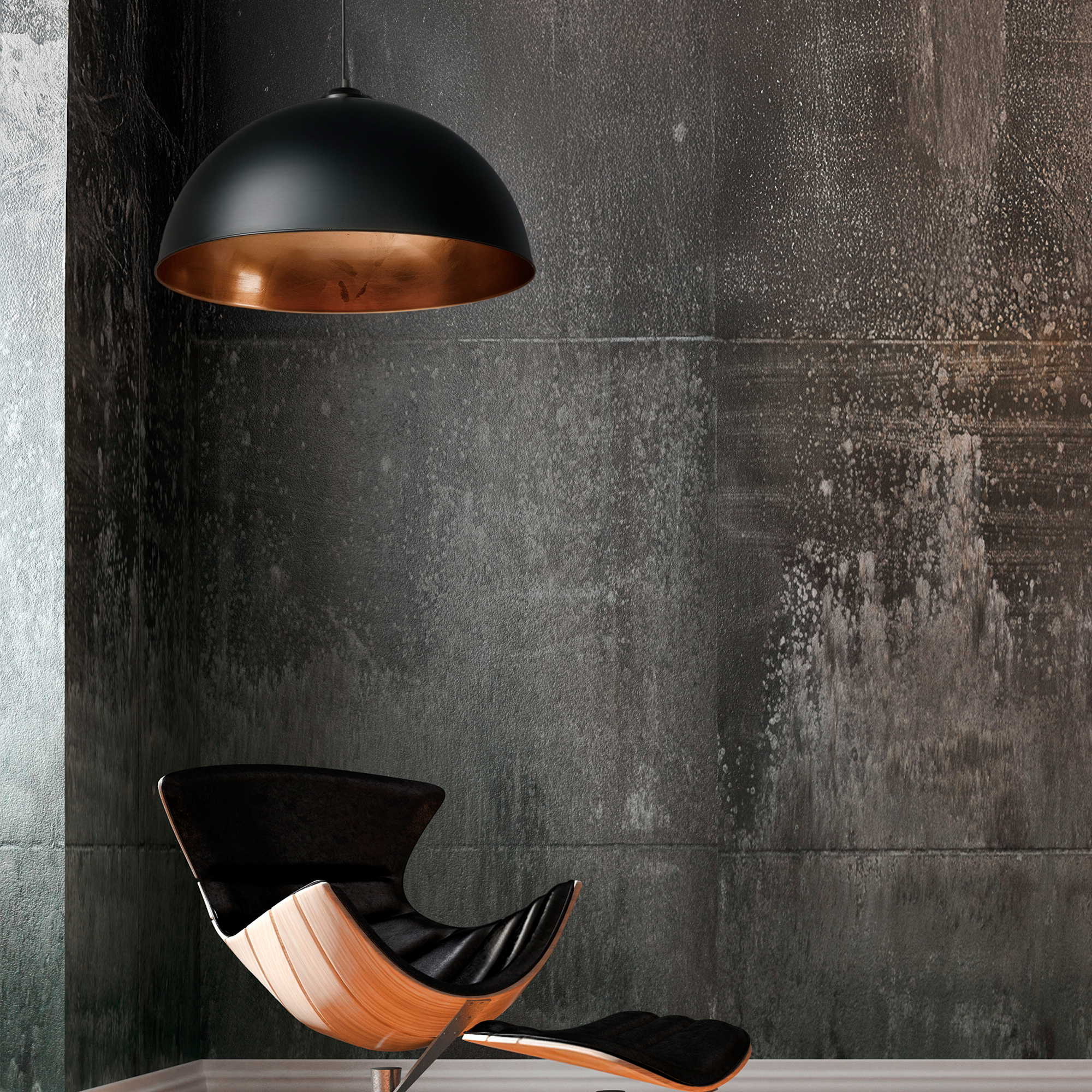 Newport 1 Light E27 Dome Pendant