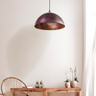 Kingston 1 Light E27 Dome Pendant Acid Copper Wash