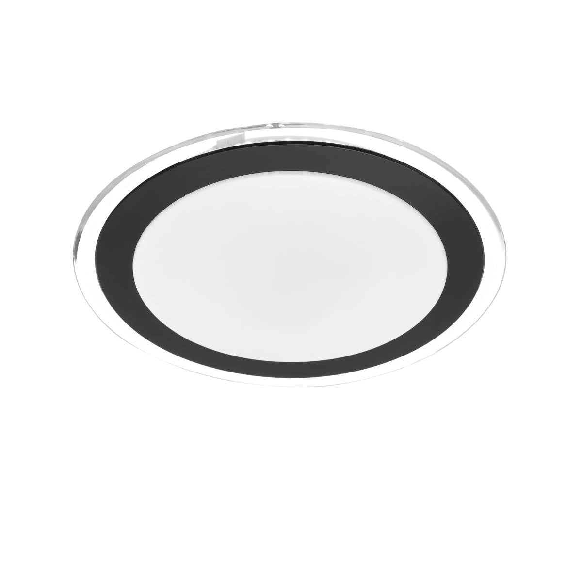 Astrid 18 Watt Tri-Colour LED Oyster Light in Black Trim