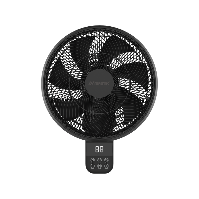 Avalon 350mm 14" 10 Speed Remote & WIFI 70W DC Wall Fan With 8hr Timer