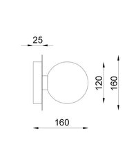 Thumbnail for BALLE: Interior Round Opal Diffuser with Round Base Wall Lights
