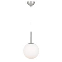 Thumbnail for Bally 200mm Pendant Light in Nickel with Opal Glass