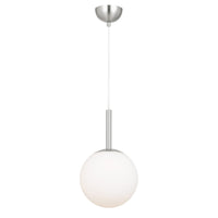 Thumbnail for Bally 200mm Pendant Light in Nickel with Opal Glass