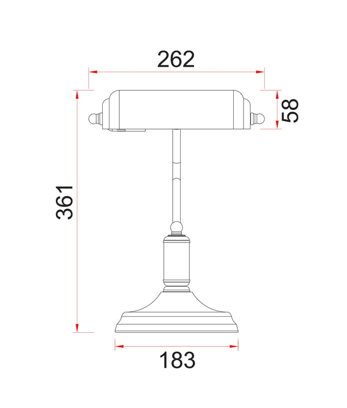 BANCA: Interior Banker Lamps with Cylindrical Shade