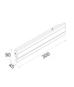 BANDA: LED Tri-CCT Rectangular with Frosted Diffuser Wall Lights IP65