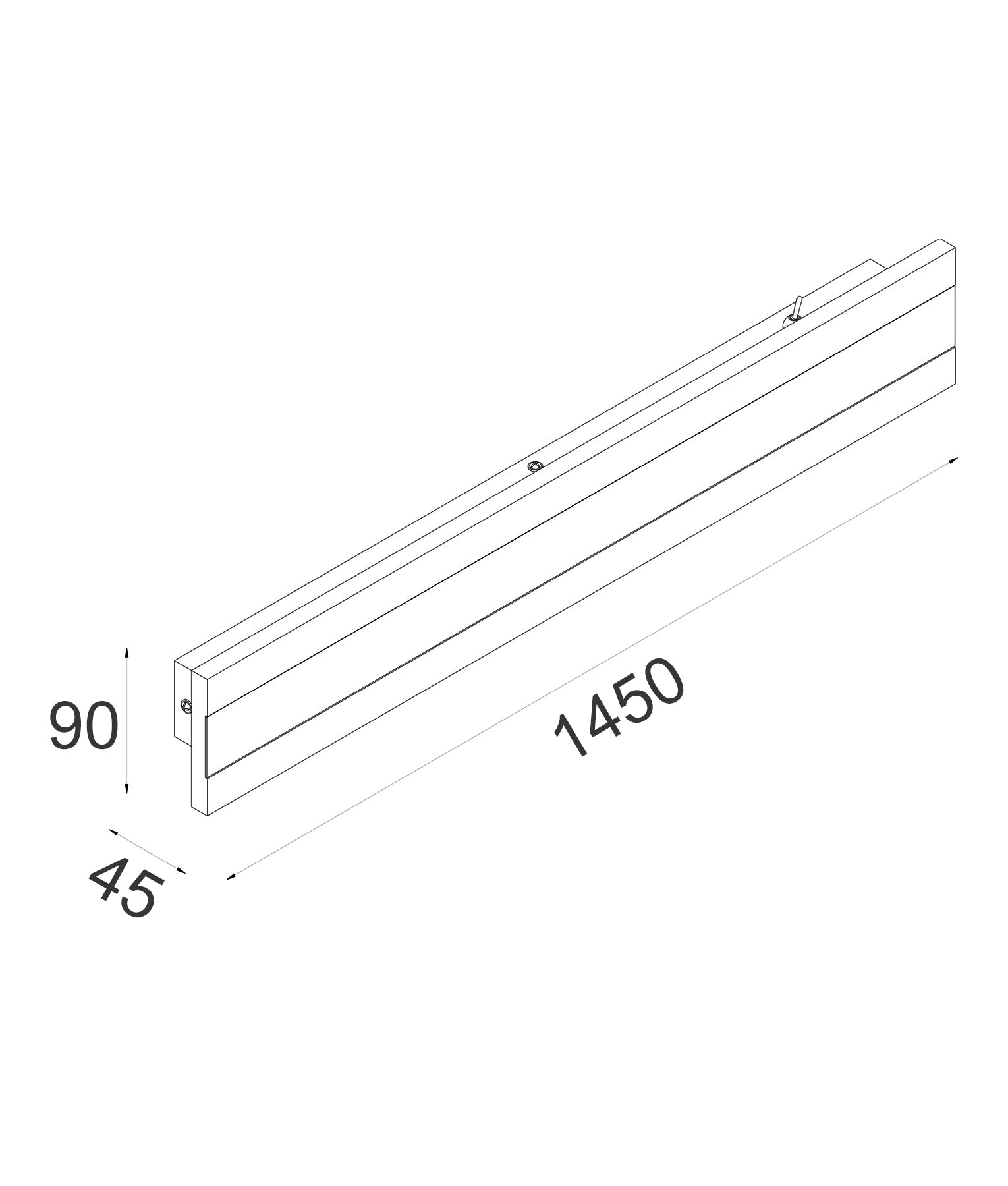 BANDA: LED Tri-CCT Rectangular with Frosted Diffuser Wall Lights IP65