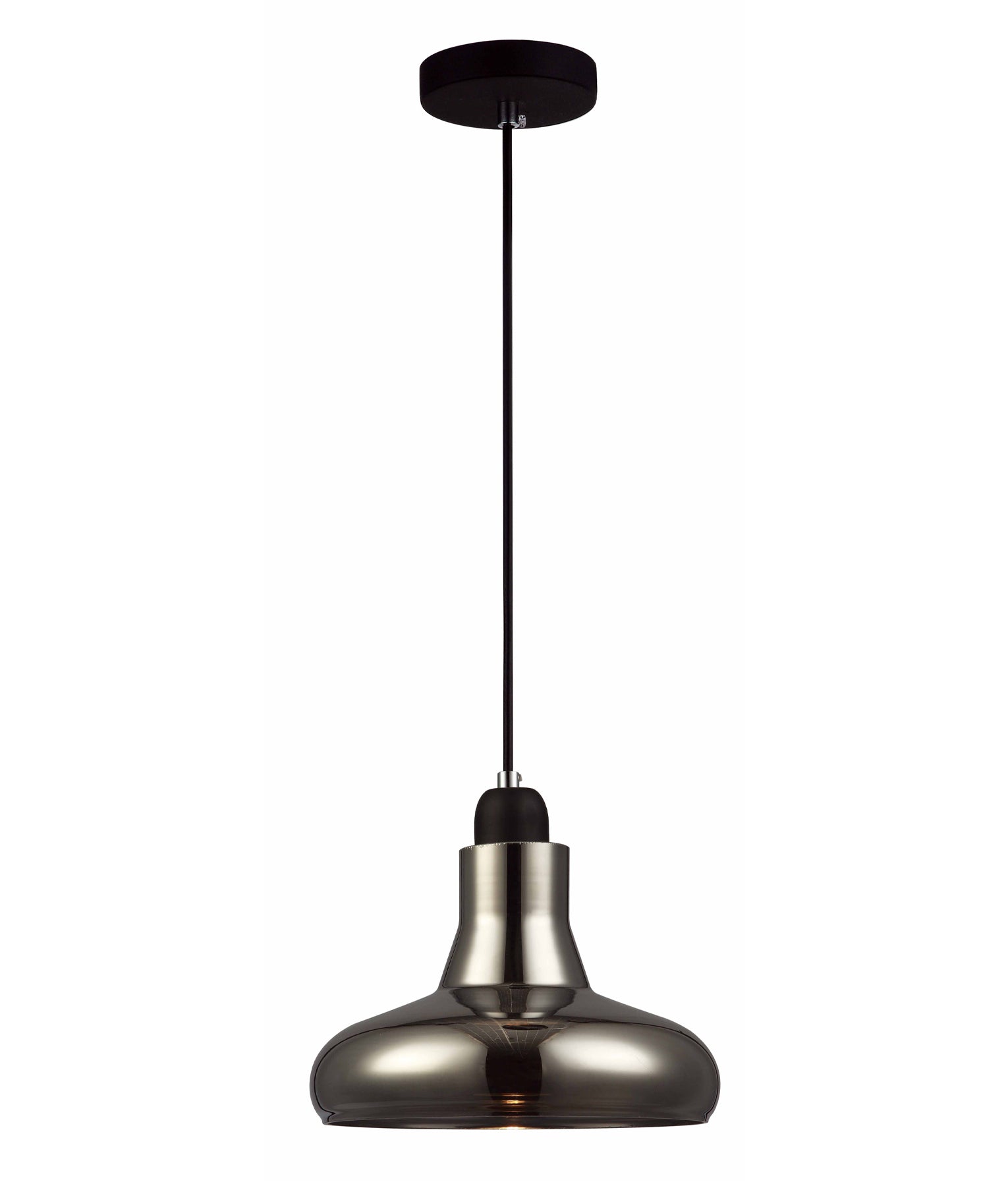 BARROSA: GU10 Smokey Black Glass Champagne Glass Pendant Light