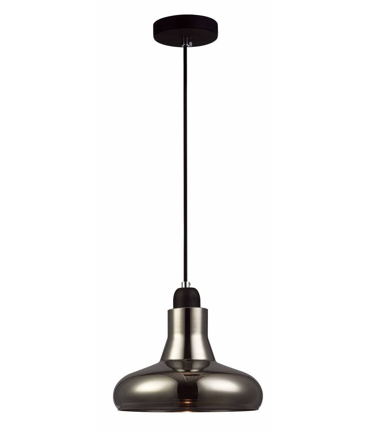 BARROSA: GU10 Smokey Black Glass Champagne Glass Pendant Light