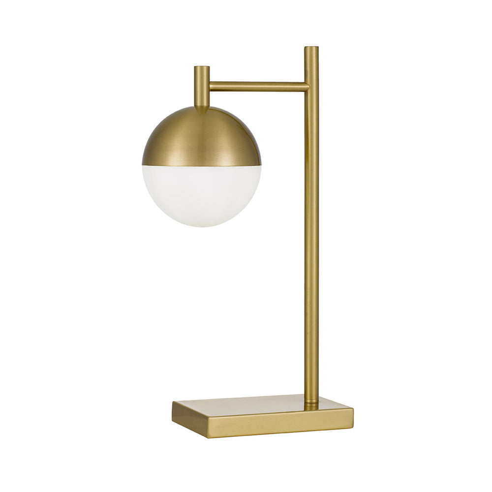 Basilo Antique Gold & Opal Table Lamp