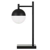 Thumbnail for Basilo Table Lamp in Black with Opal Glass