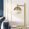 Basilo Antique Gold & Opal Table Lamp