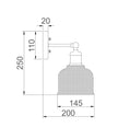 Bell: Interior Dome Clear Segmented Glass Wall Light