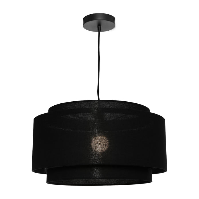 Bern 1 Light Pendant Large Black