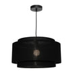 Bern 1 Light Pendant Large Black