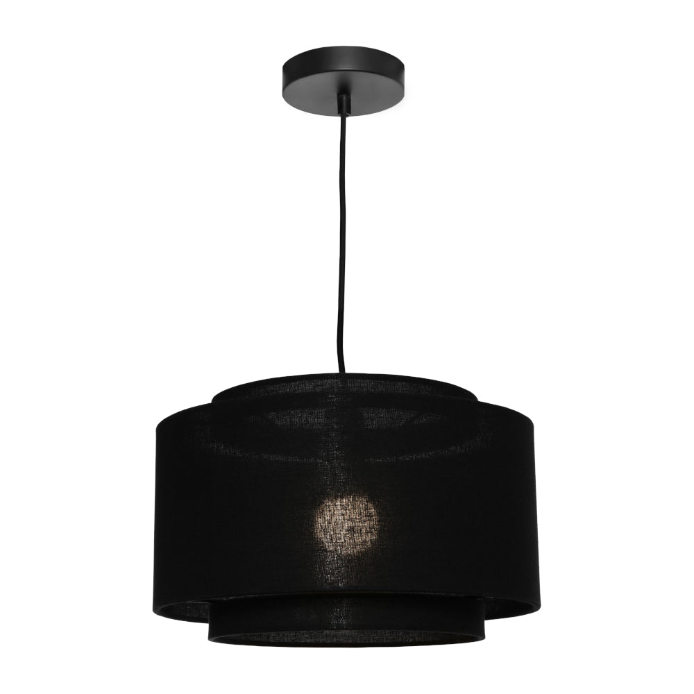 Bern 1 Light Pendant Medium Black