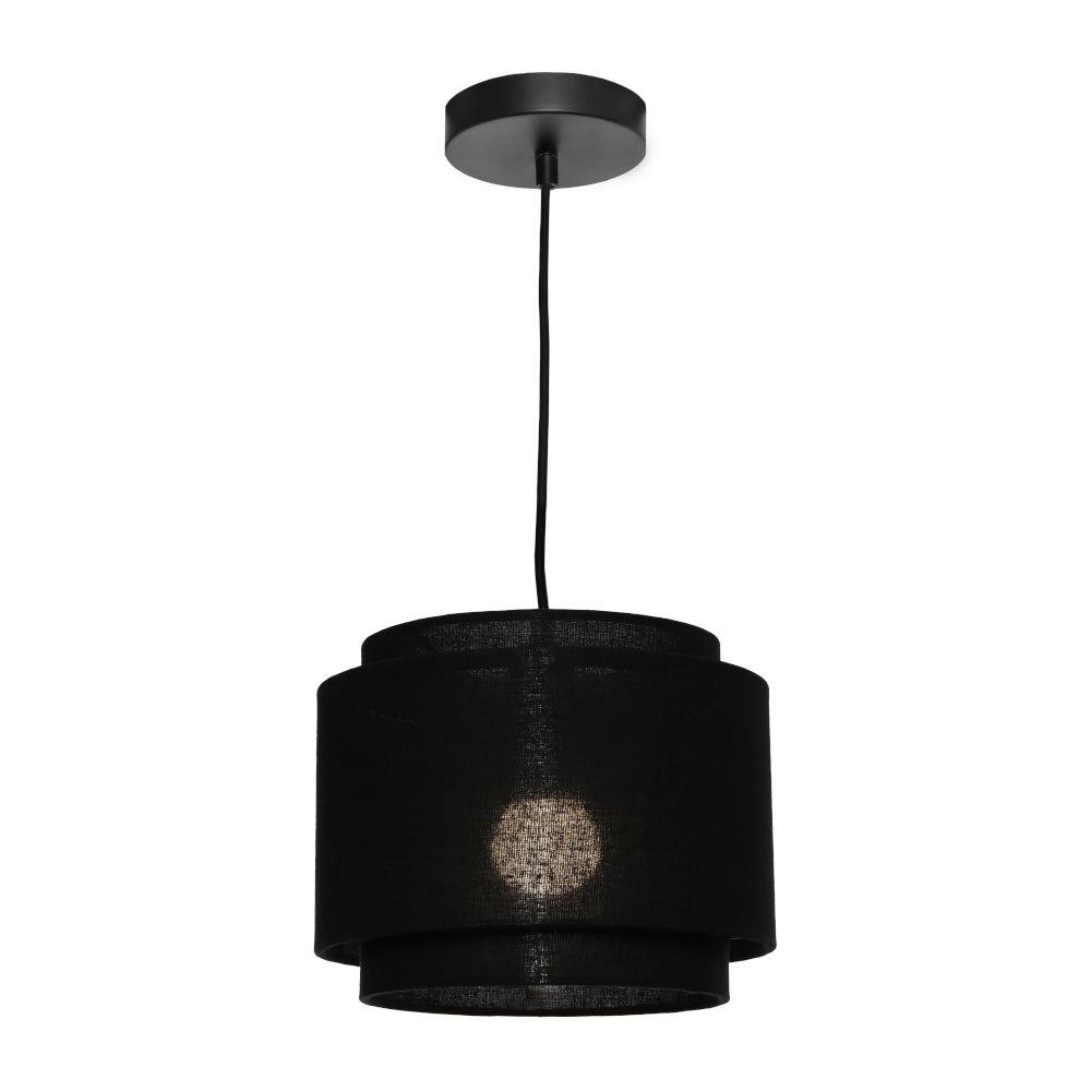 Bern 1 Light Pendant Small Black