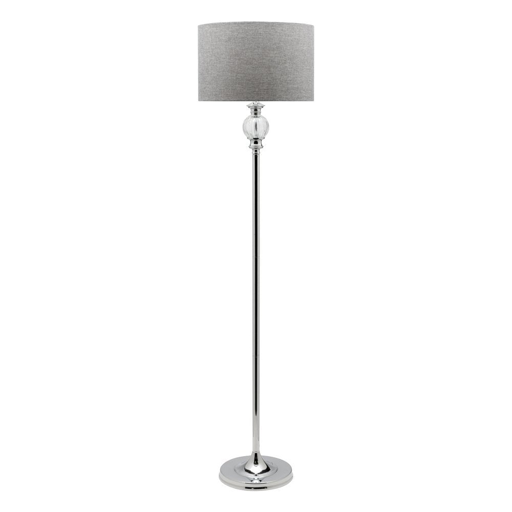 Beverly Floor Lamp Chrome / Dark Grey