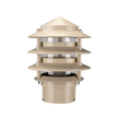 bl 100 three tier bollard head e27 garden light powder coated finish
