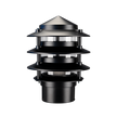 bl 100 three tier bollard head e27 garden light powder coated finish