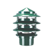 bl 100 three tier bollard head e27 garden light powder coated finish