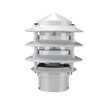 bl 100 three tier bollard head e27 garden light powder coated finish