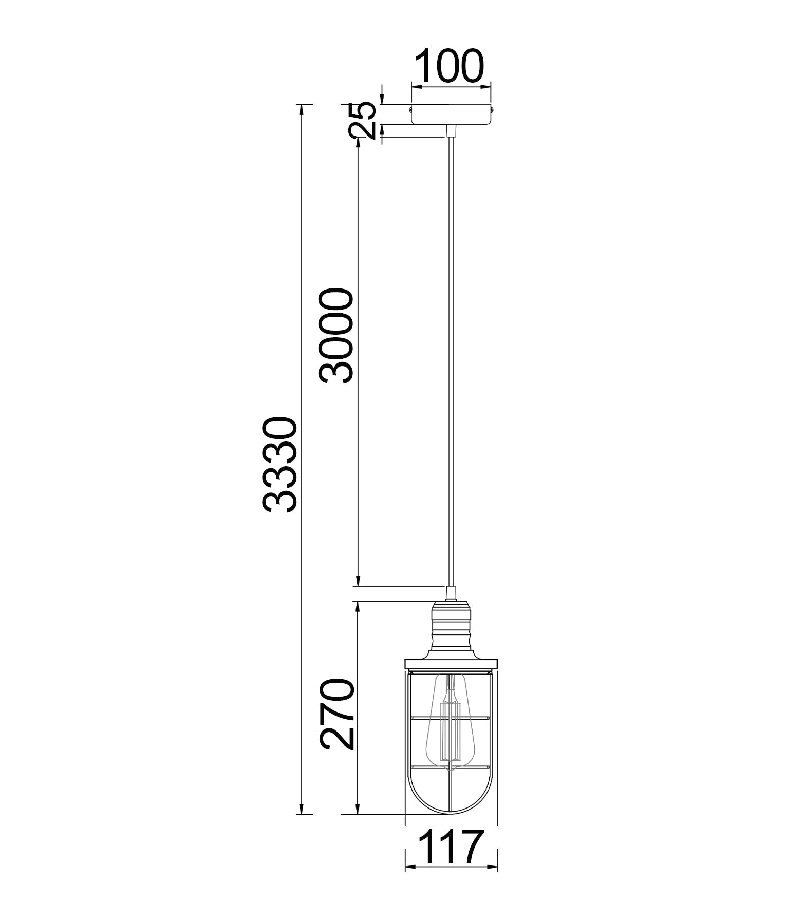 BLACKBAND Industrial Black Curved Bird Cage Pendant Light