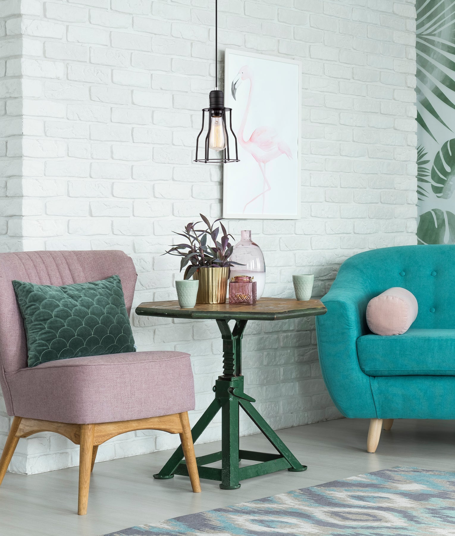 BLACKBAND: Industrial Black Angled Bird Cage Pendant Light