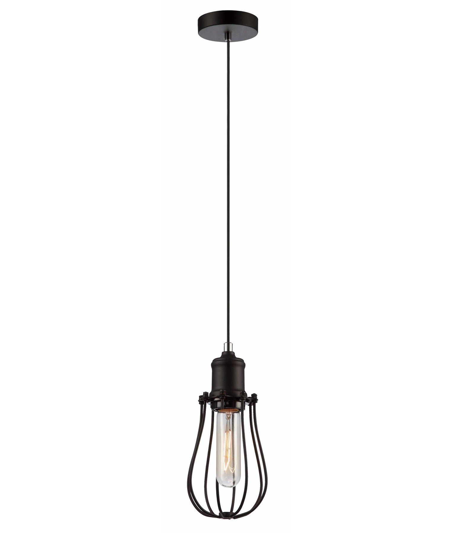 BLACKBAND Industrial Black Pear Shape Bird Cage Pendant Light