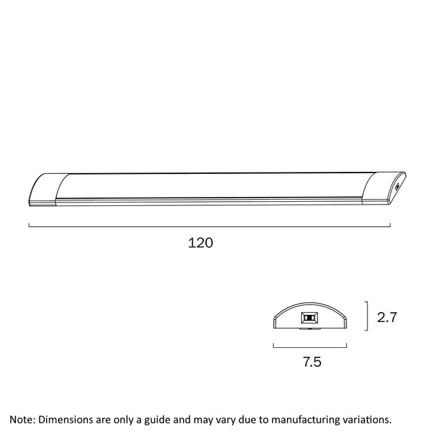 Blade White 36W 3CCT Slimline LED Batten