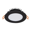 bliss 10 round 10w recessed dimmable led tricolour bliss 10 blk