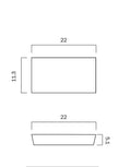 Bloc White, Silver or Black 5W 3CCT IP65 LED Wall Light