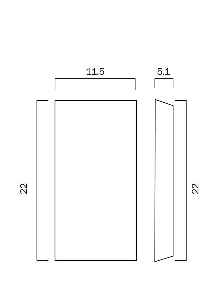 Bloc White, Silver or Black 2 x 4W 3CCT IP65 Up-Down LED Wall Light
