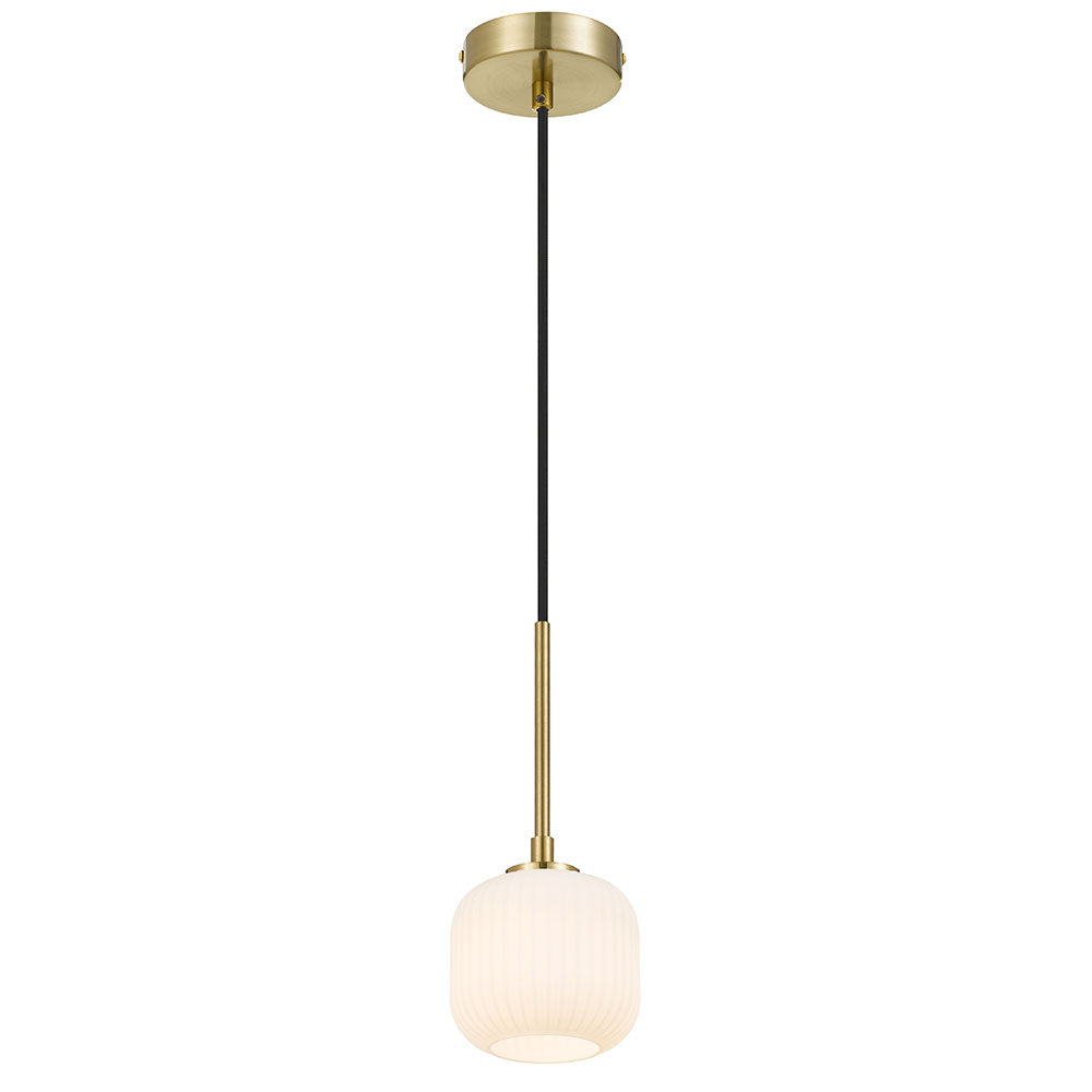 Bobo Black/Smoke or Antique Gold/Opal  1 Light Pendant