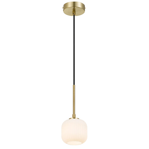 Bobo Black/Smoke or Antique Gold/Opal  1 Light Pendant