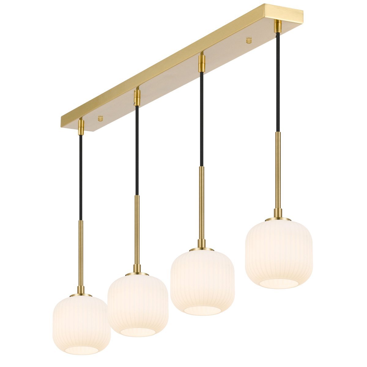 Bobo 4 Light Bar Pendant Light in Antique Gold