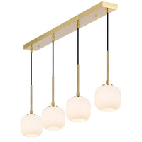 Thumbnail for Bobo 4 Light Bar Pendant Light in Antique Gold