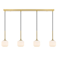 Thumbnail for Bobo 4 Light Bar Pendant Light in Antique Gold