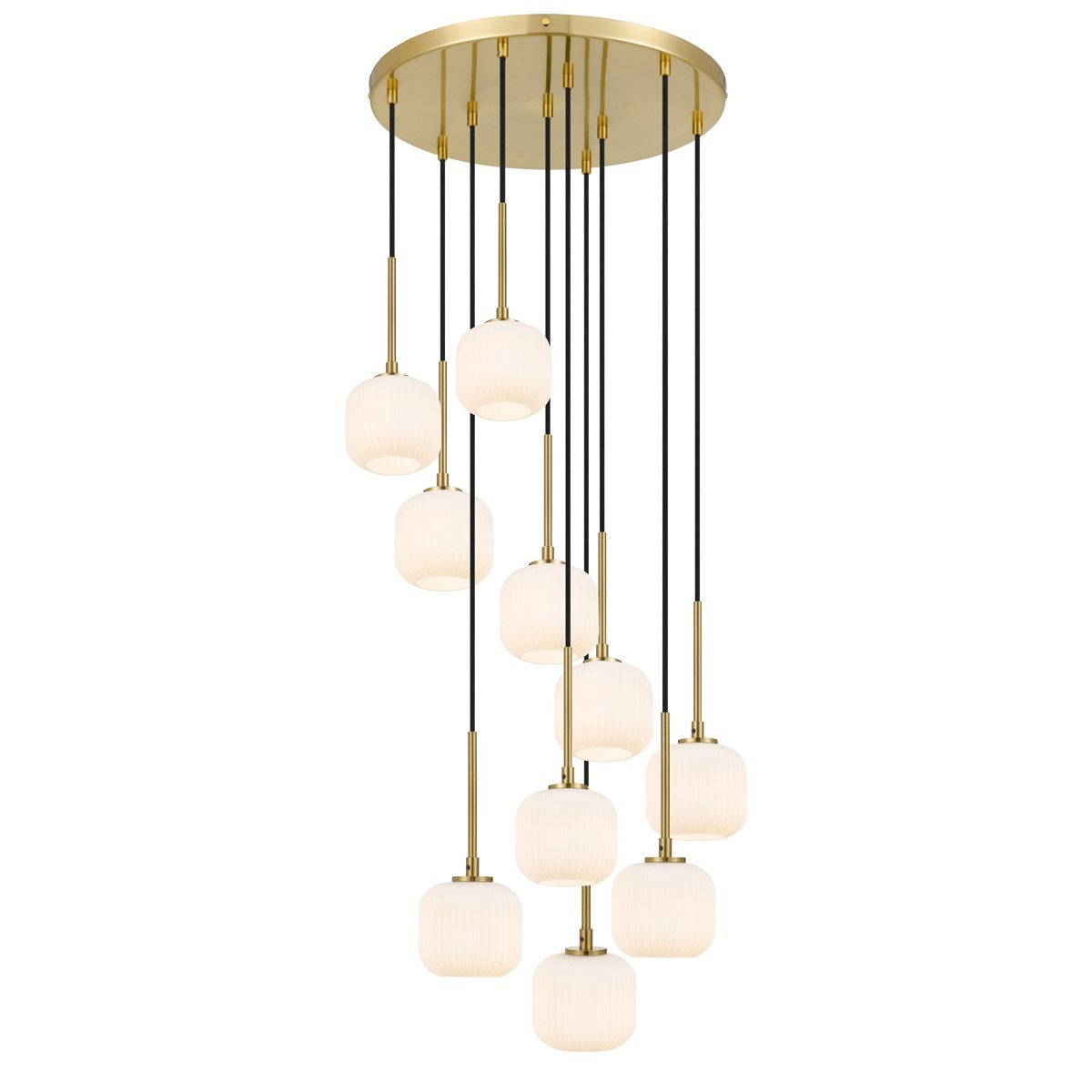 Bobo 10 Light Cluster Pendant Light in Antique Gold