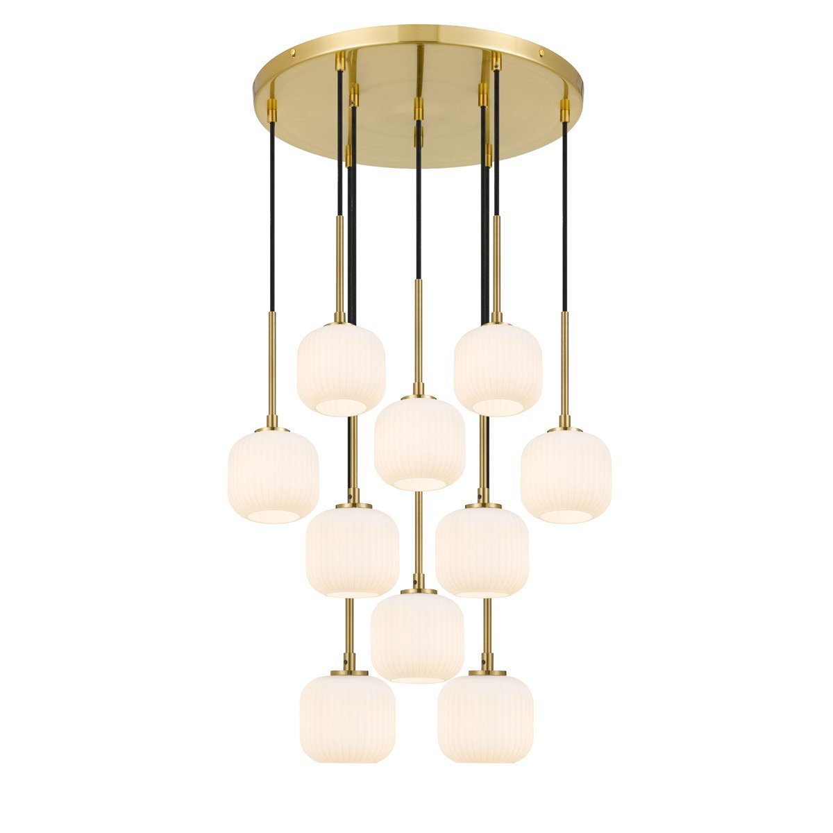 Bobo 10 Light Cluster Pendant Light in Antique Gold